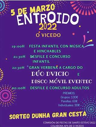 Fechas, información, programa, cartel, imágenes, mapa y ubicación de Entroido  en  O Vicedo