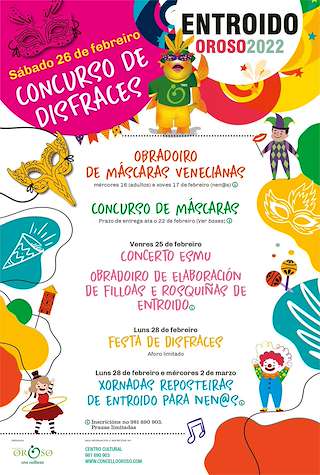 Fechas, información, programa, cartel, imágenes, mapa y ubicación de Entroido  en  Oroso
