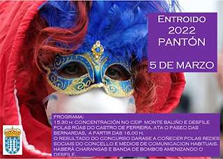 Fechas, información, programa, cartel, imágenes, mapa y ubicación de Entroido  en  Pantón