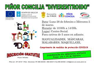 Fechas, información, programa, cartel, imágenes, mapa y ubicación de Entroido  en  Piñor