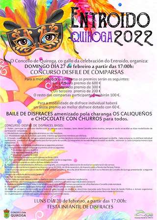 Fechas, información, programa, cartel, imágenes, mapa y ubicación de Entroido  en  Quiroga