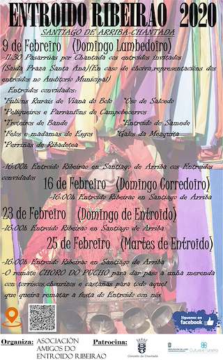 Fechas, información, programa, cartel, imágenes, mapa y ubicación de Entroido Ribeirao  en  Chantada