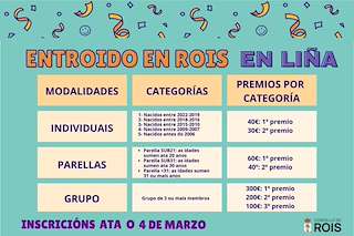 Fechas, información, programa, cartel, imágenes, mapa y ubicación de Entroido  en  Rois