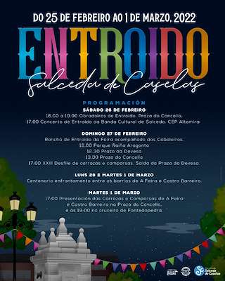 Fechas, información, programa, cartel, imágenes, mapa y ubicación de Entroido  en  Salceda de Caselas
