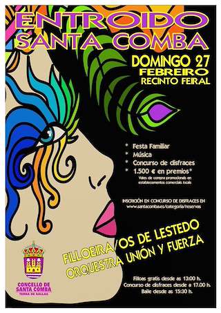 Fechas, información, programa, cartel, imágenes, mapa y ubicación de Entroido  en  Santa Comba