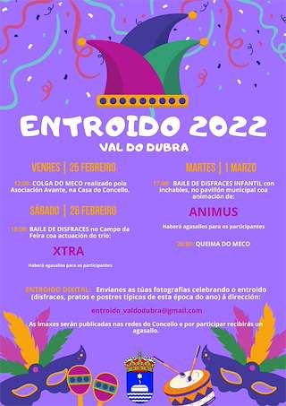 Fechas, información, programa, cartel, imágenes, mapa y ubicación de Entroido  en  Val do Dubra