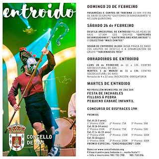 Fechas, información, programa, cartel, imágenes, mapa y ubicación de Entroido  en  Zas