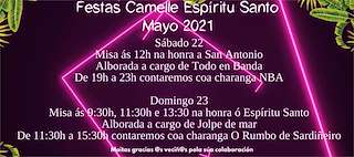 Fechas, información, programa, cartel, imágenes, mapa y ubicación de Espíritu Santo de Camelle  en  Camariñas