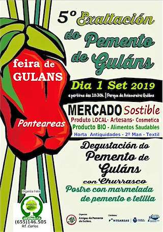Fechas, información, programa, cartel, imágenes, mapa y ubicación de VII Exaltación do Pemento de Guláns   en  Ponteareas