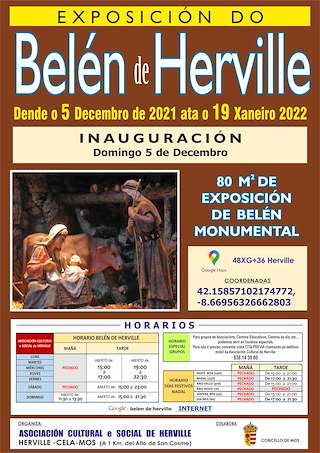Fechas, información, programa, cartel, imágenes, mapa y ubicación de Exposición do Belén de Herville  en  Mos