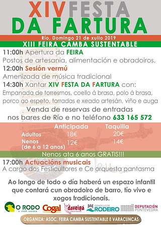 Fechas, información, programa, cartel, imágenes, mapa y ubicación de XV Feira Camba Sustentable - XVI Festa da Fartura (2024)  en  Rodeiro