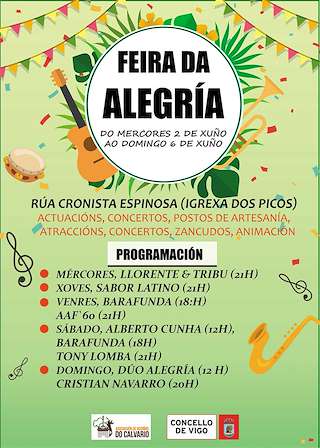 Fechas, información, programa, cartel, imágenes, mapa y ubicación de Feira da Alegría do Calvario (2024)  en  Vigo