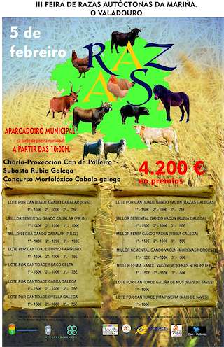 Fechas, información, programa, cartel, imágenes, mapa y ubicación de V Feira de Razas Autóctonas Galegas  en  O Valadouro