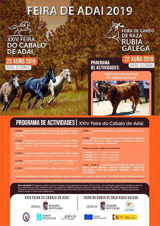 Fechas, información, programa, cartel, imágenes, mapa y ubicación de XXVII Feira do Cabalo de Adai (2024)  en  O Corgo