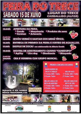 Fechas, información, programa, cartel, imágenes, mapa y ubicación de Feira do Trece de Carballido (2024)  en  Alfoz