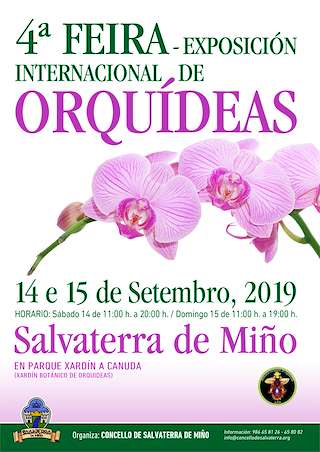 Fechas, información, programa, cartel, imágenes, mapa y ubicación de V Feira-Exposición Internacional de Orquídeas  en  Salvaterra do Miño