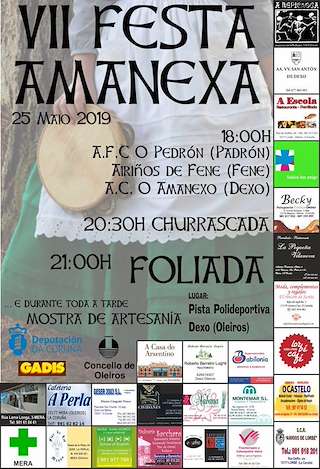 Fechas, información, programa, cartel, imágenes, mapa y ubicación de X Festa Amanexa  en  Oleiros
