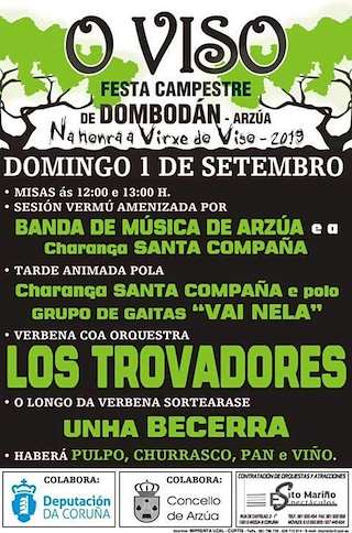 Fechas, información, programa, cartel, imágenes, mapa y ubicación de Festa Campestre de Dombodán  en  Arzúa