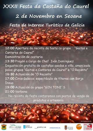 Fechas, información, programa, cartel, imágenes, mapa y ubicación de XXXIV Festa da Castaña  en  Folgoso do Courel