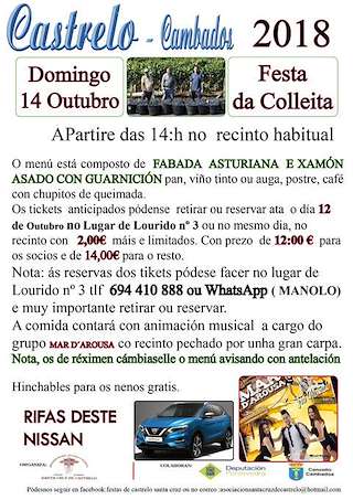 Fechas, información, programa, cartel, imágenes, mapa y ubicación de XII Festa da Colleita de Castrelos  en  Cambados