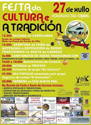 Fechas, información, programa, cartel, imágenes, mapa y ubicación de Festa da Cultura e A Tradición (2024)  en  Folgoso do Courel