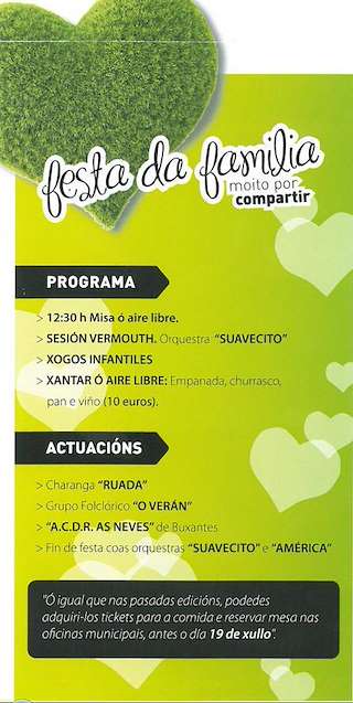 Fechas, información, programa, cartel, imágenes, mapa y ubicación de XXI Festa da Familia  en  Dumbría