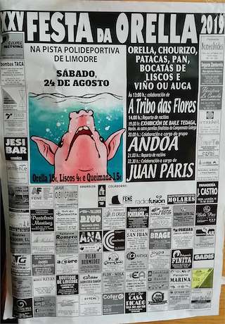 Fechas, información, programa, cartel, imágenes, mapa y ubicación de Festa da Orella de Limodre  en  Fene