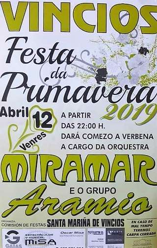 Fechas, información, programa, cartel, imágenes, mapa y ubicación de Festa da Primavera de Vincios  en  Gondomar