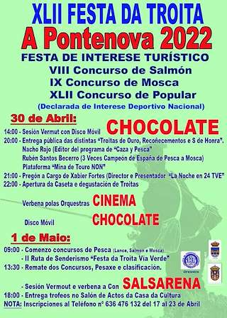 Fechas, información, programa, cartel, imágenes, mapa y ubicación de XLIV Festa da Troita (2025)  en  A Pontenova