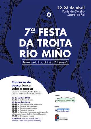 Fechas, información, programa, cartel, imágenes, mapa y ubicación de IX Festa da Troita Río Miño  en  Castro de Rei