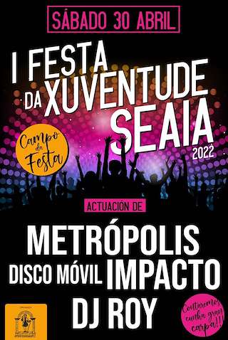 Fechas, información, programa, cartel, imágenes, mapa y ubicación de III Festa da Xuventude de Seaia  en  Malpica de Bergantiños