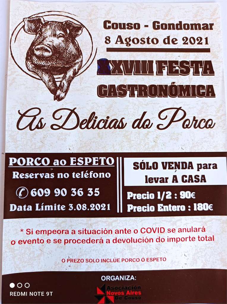 XX Festa das Delicias do Porco de Couso en Gondomar