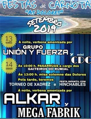 Fechas, información, programa, cartel, imágenes, mapa y ubicación de Festa das Dolores  en  Carnota