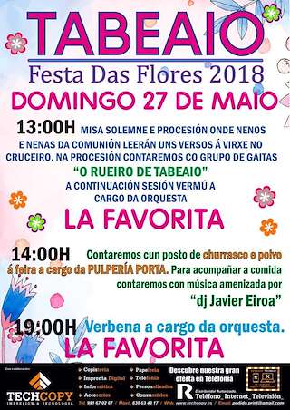 Fechas, información, programa, cartel, imágenes, mapa y ubicación de Festa das Flores de Tabeaio   en  Carral