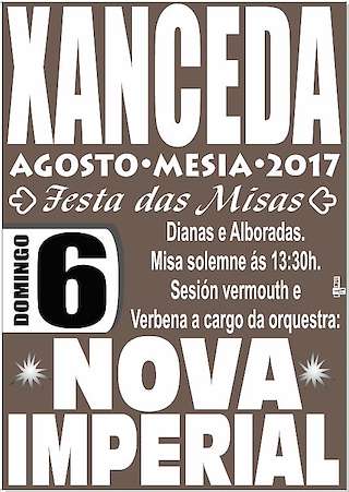 Fechas, información, programa, cartel, imágenes, mapa y ubicación de Festa das Misas de Xanceda   en  Mesía