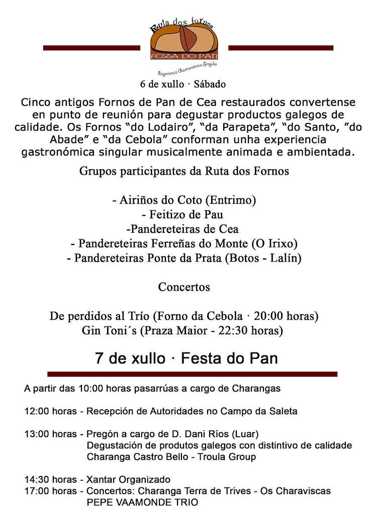 XXXI Festa de Exaltación do Pan de Cea (2024) en San Cristovo de Cea