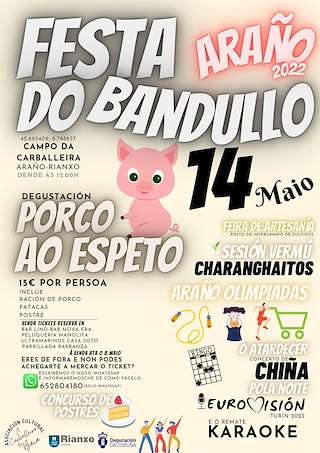 Fechas, información, programa, cartel, imágenes, mapa y ubicación de Festa do Bandullo Cheo de Araño   en  Rianxo