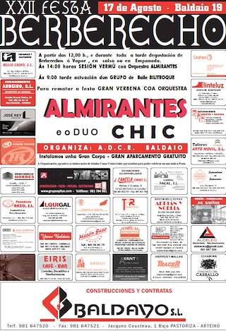 Fechas, información, programa, cartel, imágenes, mapa y ubicación de XXIII Festa do Berberecho de Baldaio  en  Carballo