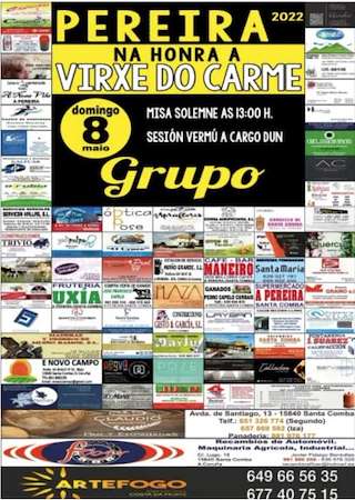 Fechas, información, programa, cartel, imágenes, mapa y ubicación de Festa do Carme da Pereira  en  Santa Comba