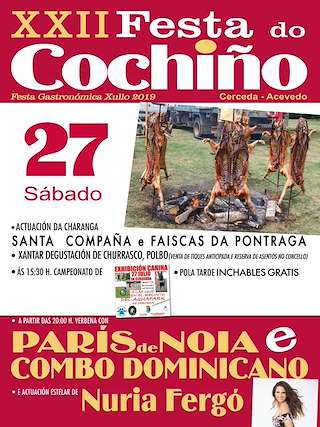 Fechas, información, programa, cartel, imágenes, mapa y ubicación de XXIV Festa do Cochiño (2024)  en  Cerceda