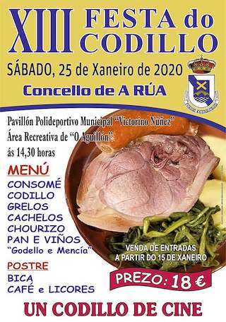 Fechas, información, programa, cartel, imágenes, mapa y ubicación de XV Festa do Codillo  en  A Rúa