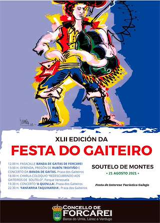 Fechas, información, programa, cartel, imágenes, mapa y ubicación de XLIV Festa do Gaiteiro de Soutelo de Montes  en  Forcarei