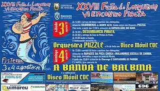 Fechas, información, programa, cartel, imágenes, mapa y ubicación de XXX Festa do Longueirón - VIII Encontro Pirata  en  Fisterra