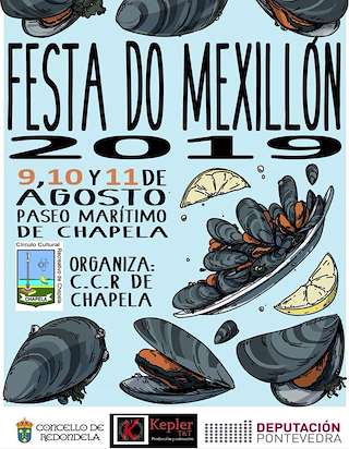 Fechas, información, programa, cartel, imágenes, mapa y ubicación de Festa do Mexilón de Chapela  en  Redondela