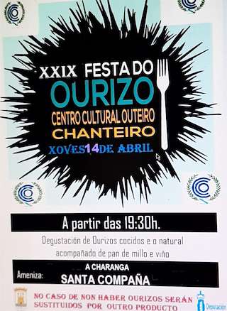 Fechas, información, programa, cartel, imágenes, mapa y ubicación de XXXI Festa do Ourizo de Mar de Chanteiro  en  Ares