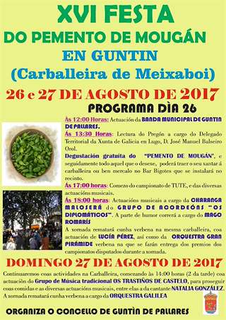 Fechas, información, programa, cartel, imágenes, mapa y ubicación de XXII Festa do Pemento de Mougán  en  Guntín