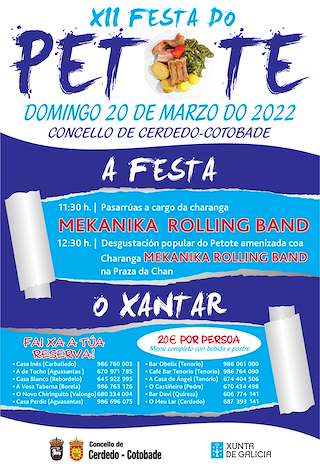 Fechas, información, programa, cartel, imágenes, mapa y ubicación de XIV Festa do Petote  en  Cerdedo-Cotobade
