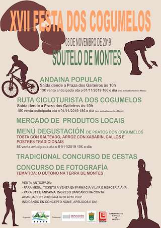 Fechas, información, programa, cartel, imágenes, mapa y ubicación de XIX Festa dos Cogomelos de Soutelo de Montes  en  Forcarei