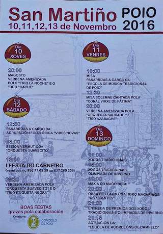 Fechas, información, programa, cartel, imágenes, mapa y ubicación de Festa dos Dolores de San Martiño   en  Poio