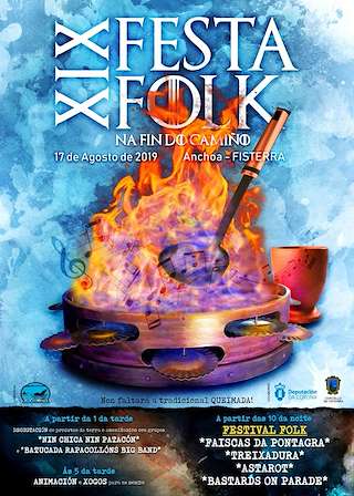 Fechas, información, programa, cartel, imágenes, mapa y ubicación de XXI Festa Folk na Fin do Camiño  en  Fisterra